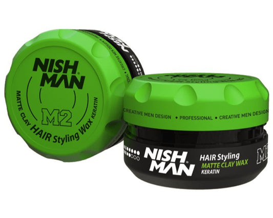 Nishman Hair Styling Matt Finish Clay Wax Keratin M2-100ml