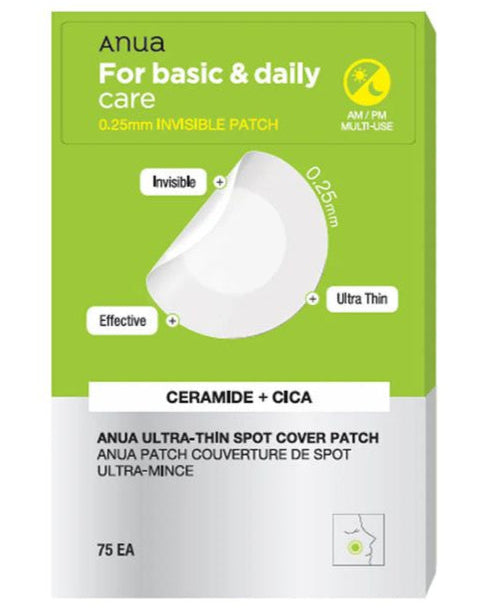 ANUA Ultra-Thin Spot Cover Patch, 2 Sizes invisible Hydrocolloid slim patch for Face